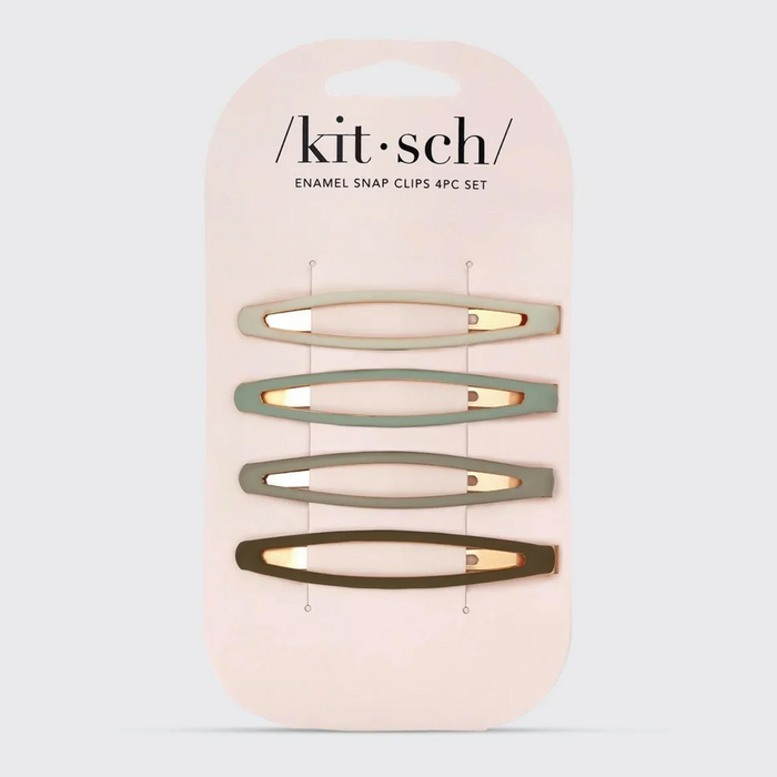 Kitsch Enamel Elongated Snap Clips