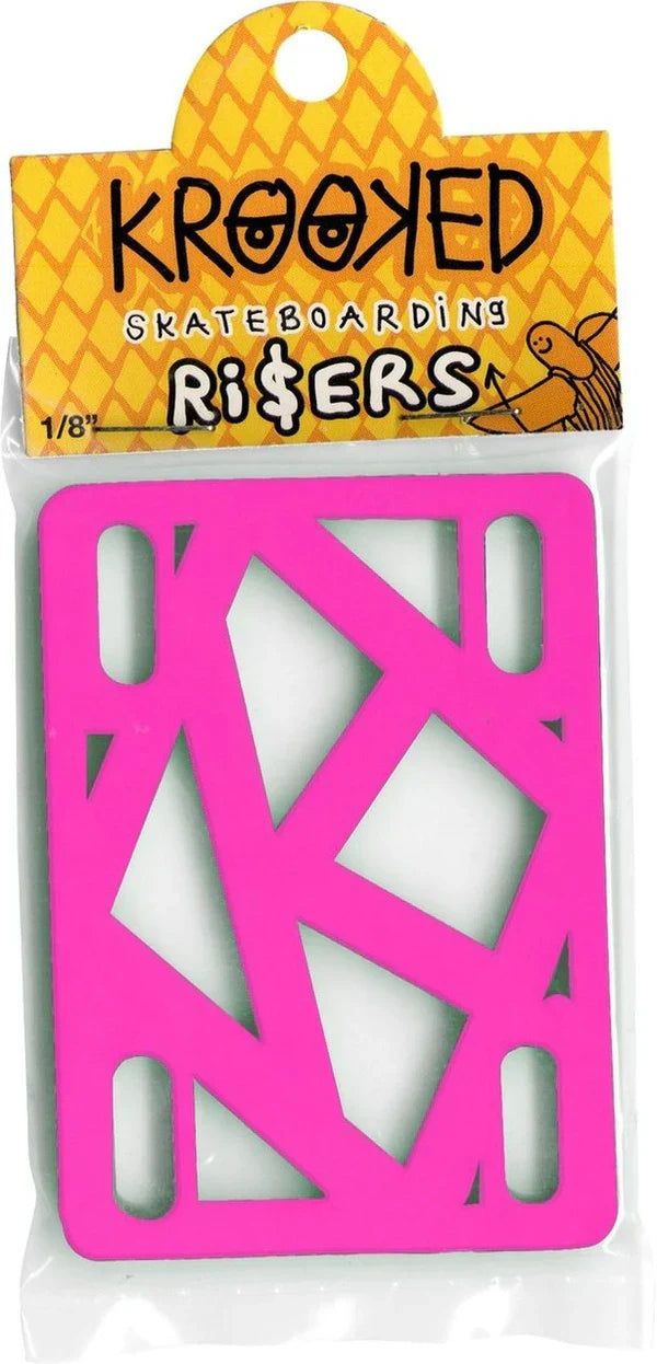 Krooked 1/8" Rubber Pink Skateboard Riser Pads