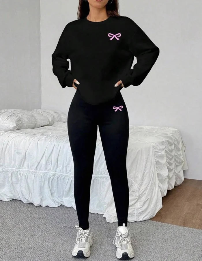 Ladies Bow Legging Set 2pcs