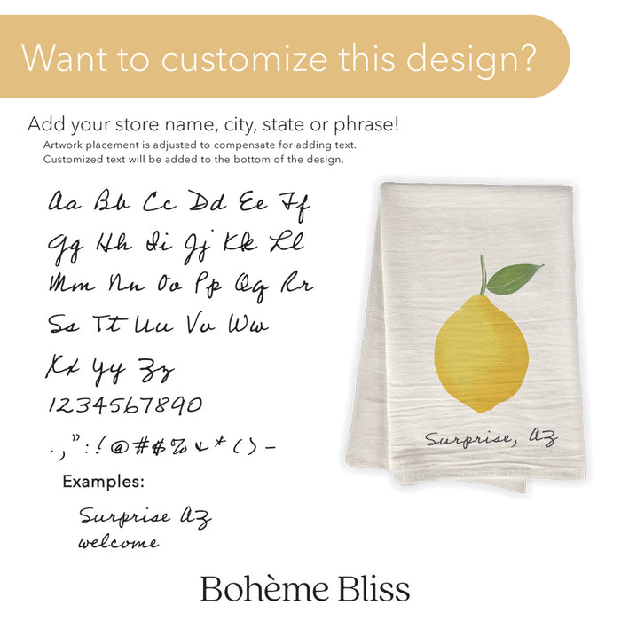 Lemon - Customizable Canvas Tote Bag