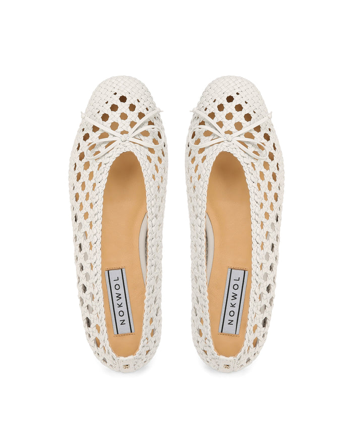 Leni Weave Grey Leather