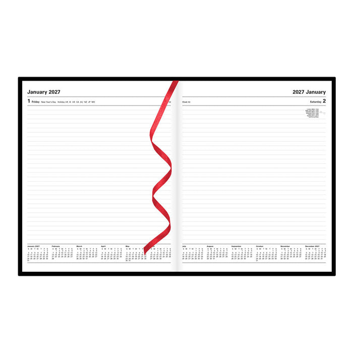Letts Quarto Daily Planner, Standard, 2027 Black 27-C10YBK#color_black