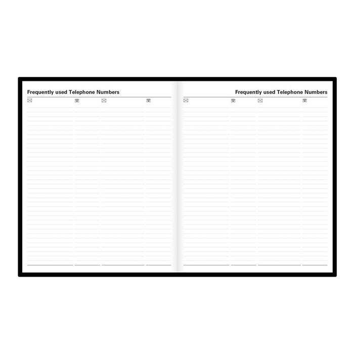 Letts Quarto Daily Planner, Standard, 2027 Black 27-C10YBK#color_black