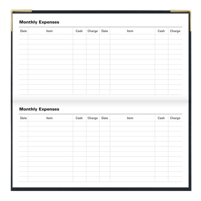 Letts Slim Monthly 13-Month Planner, Classic, 2027 Black 27-C12SBK#color_black