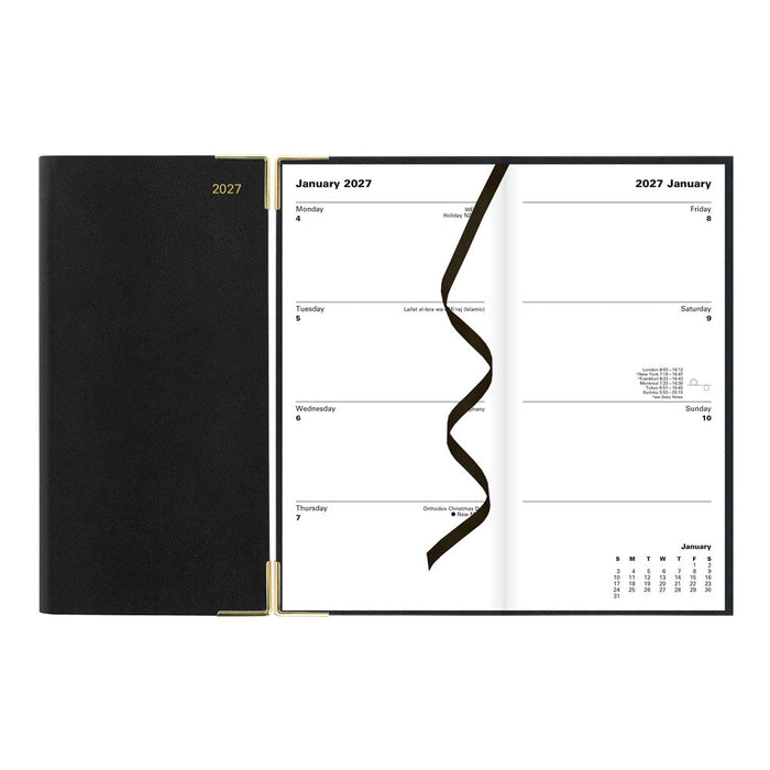Letts Slim Weekly Planner, Classic, 2027 Black 27-C32SUBK#color_black