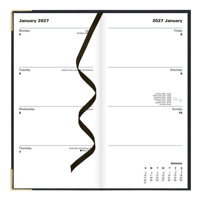 Letts Slim Weekly Planner, Classic, 2027 Black 27-C32SUBK#color_black