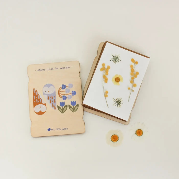 Little Nature Press - Mini Wooden Flower Press - Owl Design