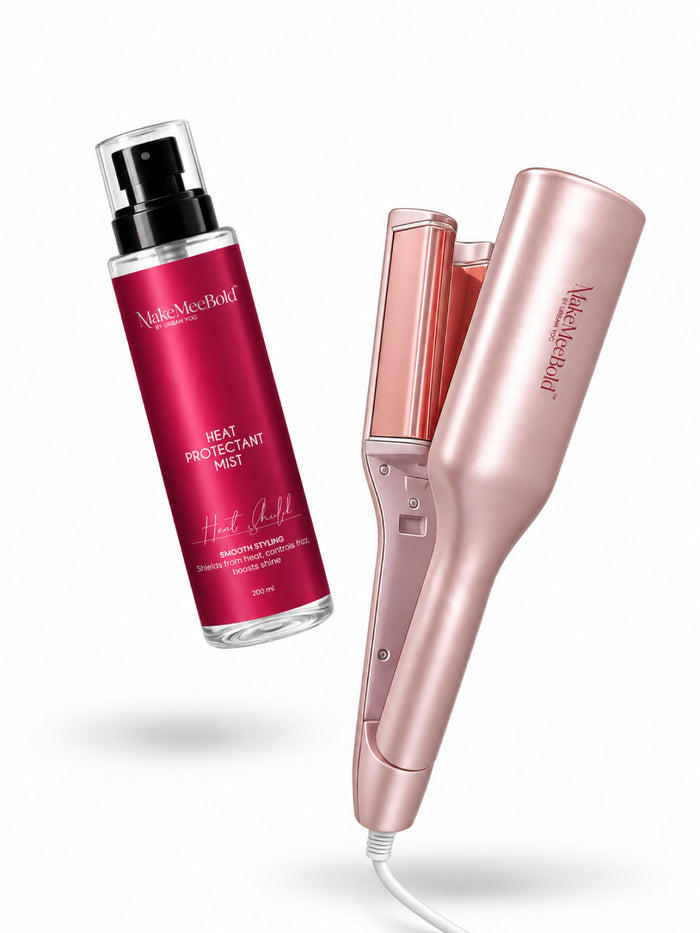 MakeMeebold Wavy hair curler + Heat protecting mist