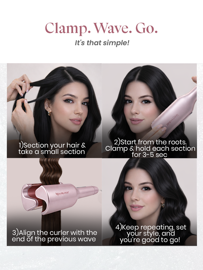 MakeMeebold Wavy hair curler + Heat protecting mist