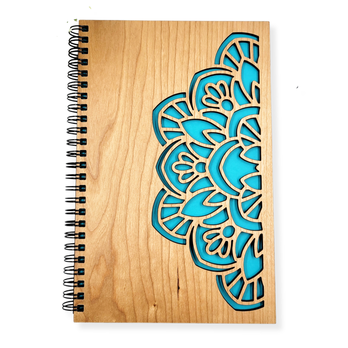 Mandala Wood Journal - Stationery, Journals, Notebook: Lined