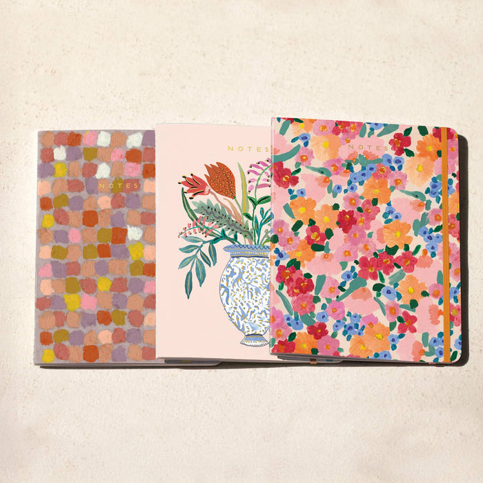 Market Flowers | Sewn Trio Notebook set