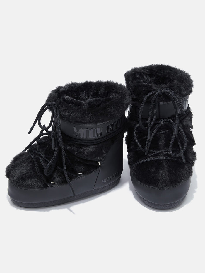 MB Icon Low Black Nylon Boots Faux Fur 80D1409390