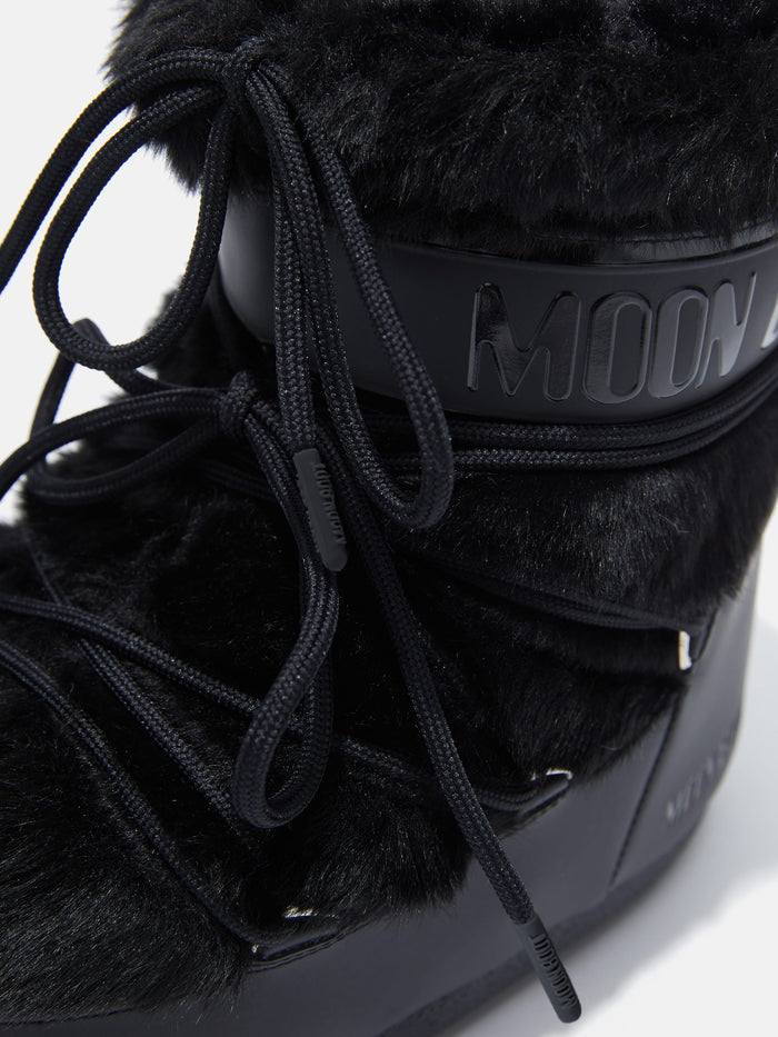 MB Icon Low Black Nylon Boots Faux Fur 80D1409390