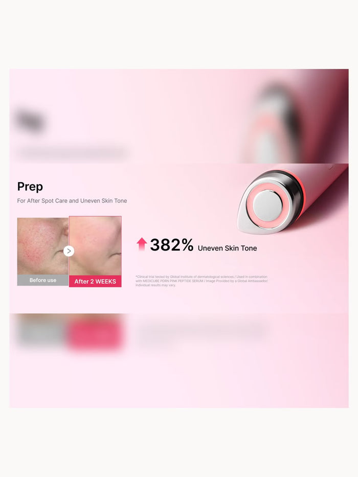 Medicube AGE-R Booster Pro Mini Plus Pink facial device for skincare, shown in the image on a white background.