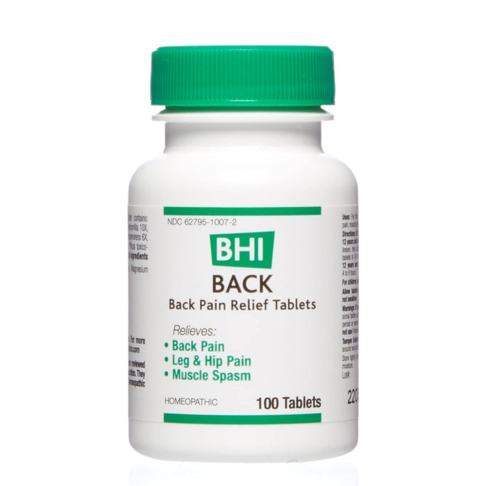 MediNatura BHI Back 100 Tabs - The Oasis of Health