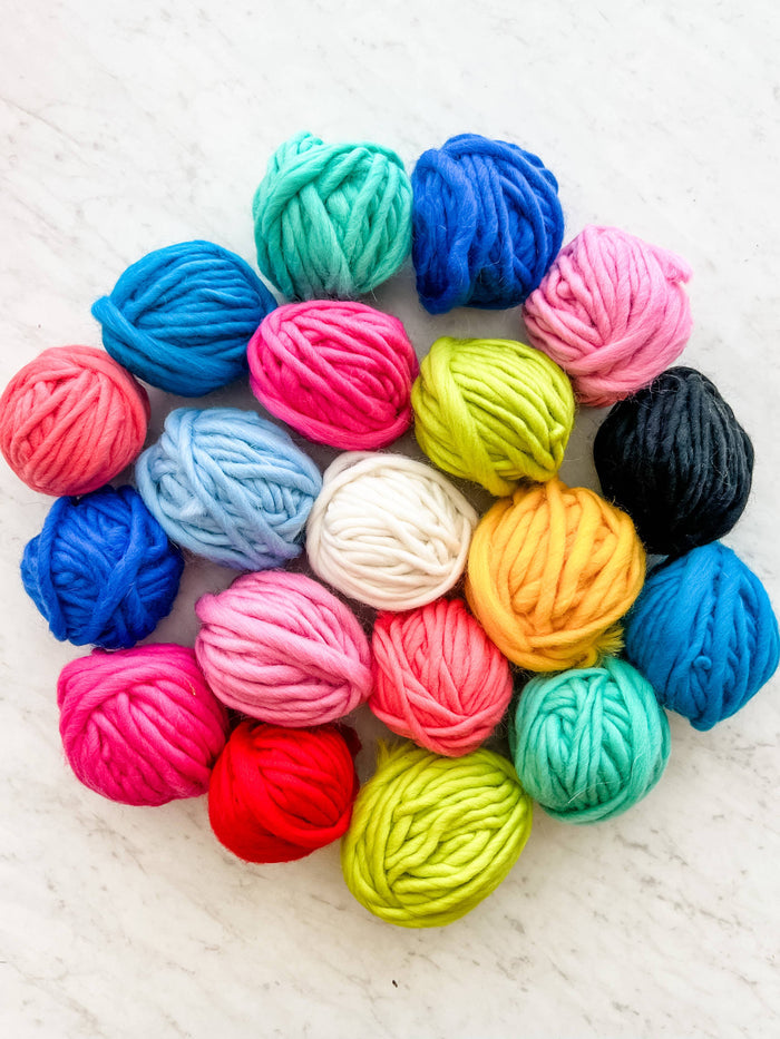Merino Wool Yarn - 16 Colors: Hot Pink