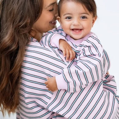 Mini Matching Striped Romper