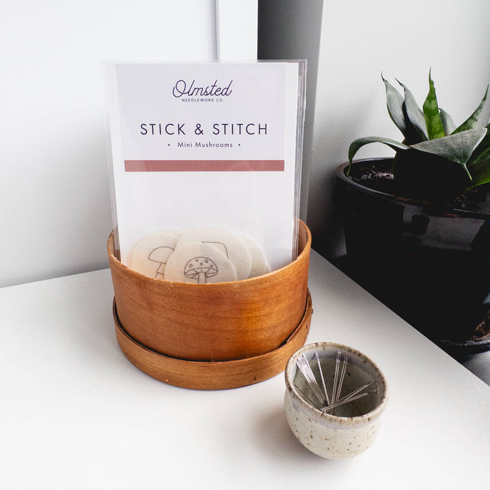 Mini Mushroom Stick and Stitch Embroidery Patterns