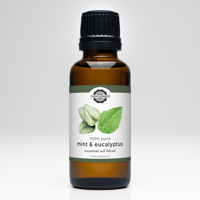 Rustic Strength - Essential Oil Blend | 1oz Amber Glass Vial | Mint & Eucalyptus
