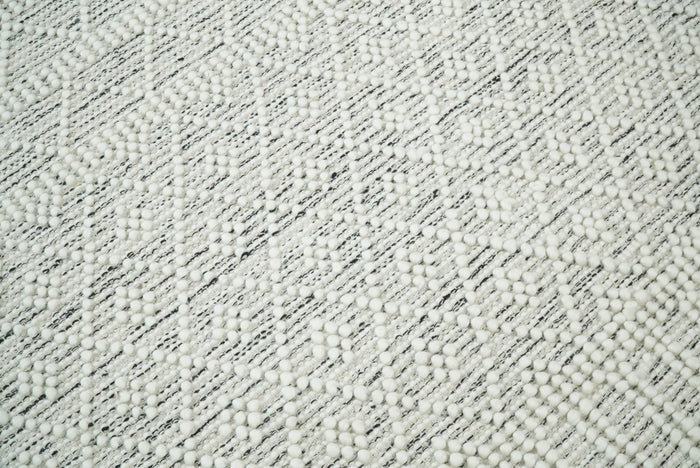 Hand Made Woolen Chunky and Soft White Wool Area Rug | CAL1 - The Rug Decor