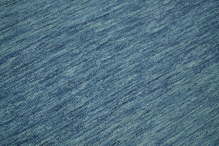 5x8 and 8x10 Hand Made Woolen Modern Solid Blue Area Rug | NAU004 - The Rug Decor