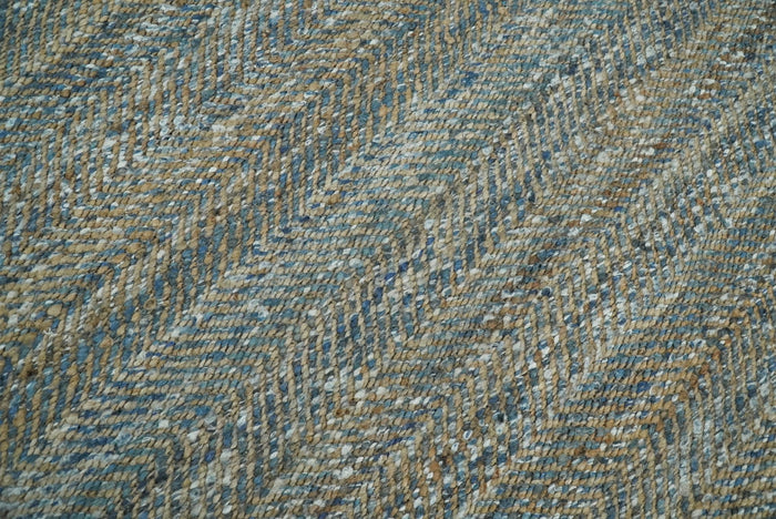 Hand Woven Natural Fiber Gray and Brown Jute and Art Silk Rug | JR9 - The Rug Decor