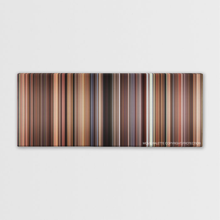 Mona Lisa Smile color palette canvas print: thousands of thin vertical stripes of color