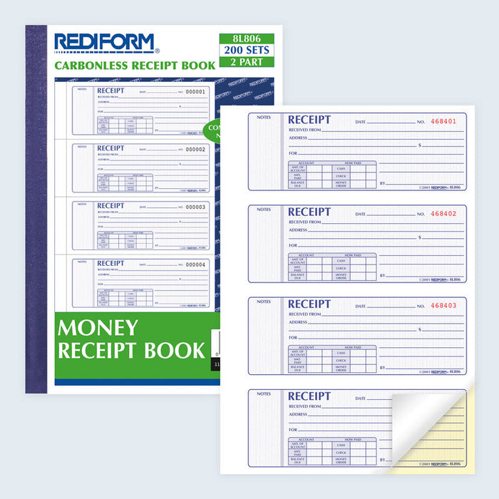 Money Receipt Book 8L806