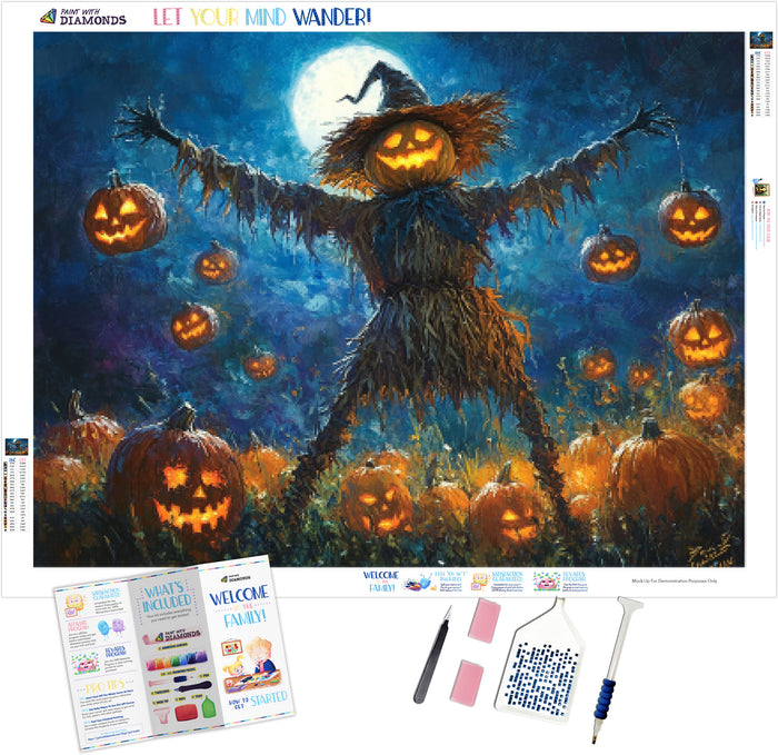 Moonlit Pumpkin Patch Scarecrow
