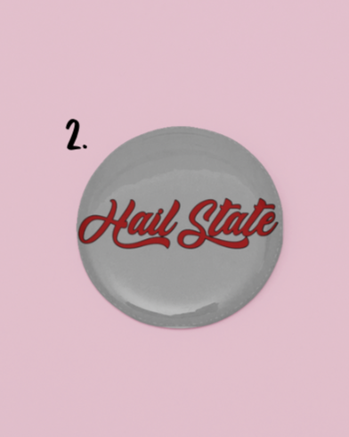 MSU Game Day Button | Gray Hail State