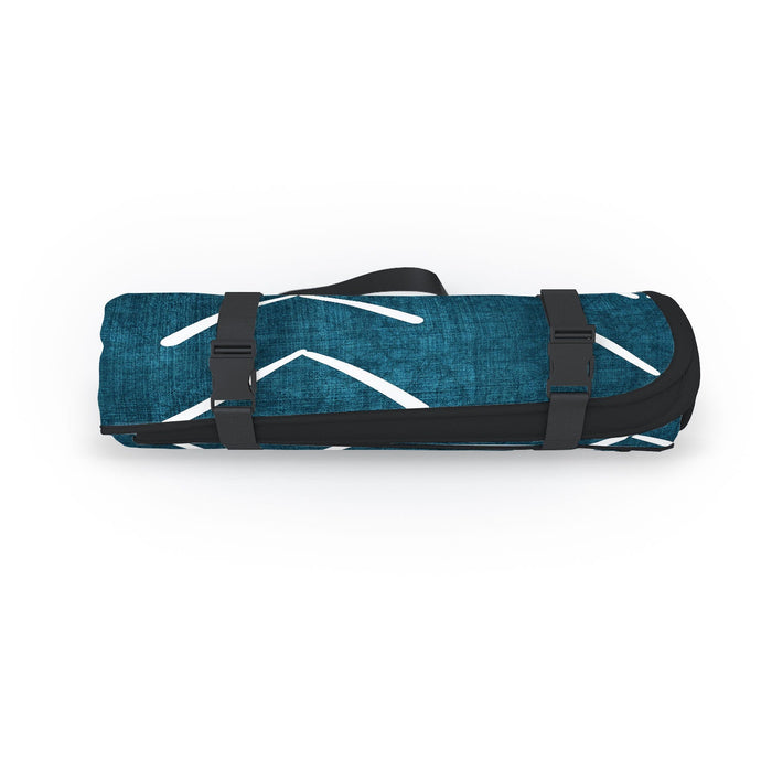 Mud Cloth Big Arrows in Teal Picnic Blanket