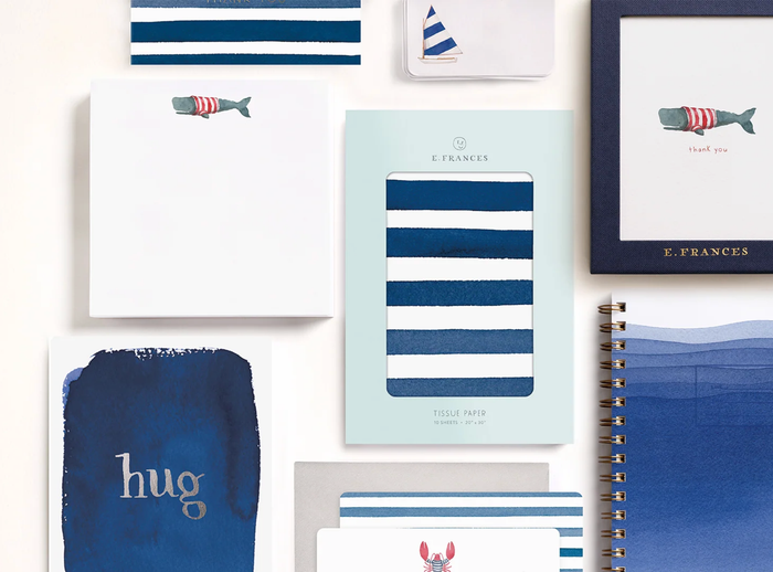 Navy Stripe Tissue Paper | Gift Wrap