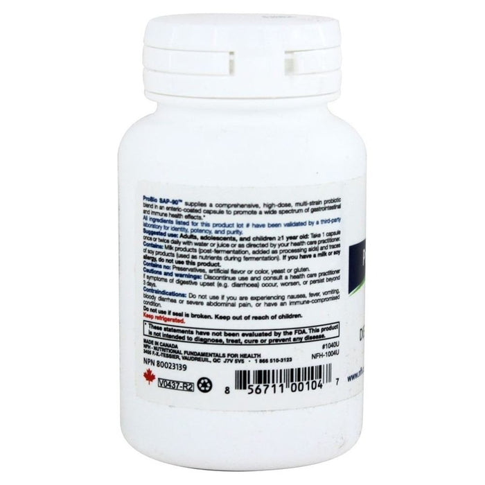 Nutritional Fundamentals for Health ProBio SAP - 90 11 billion 90 caps - The Oasis of Health