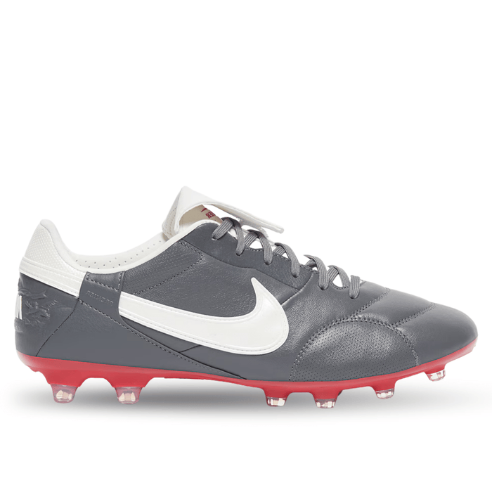 Nike Premier III Firm Ground Soccer Cleats (Light Graphite/White/Red) | SoccerWearhouse