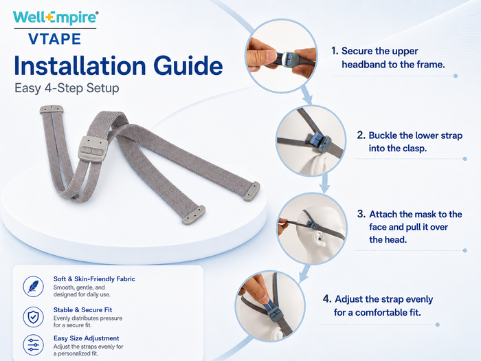 P10 CPAP Headgear Replacement Strap – Polyester Buckle Style