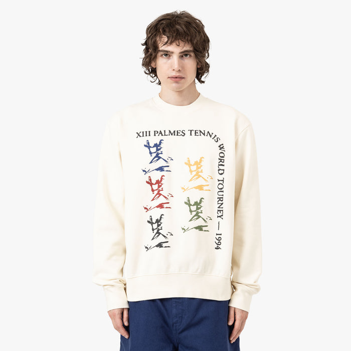 Palmes Tourney Crewneck Off White