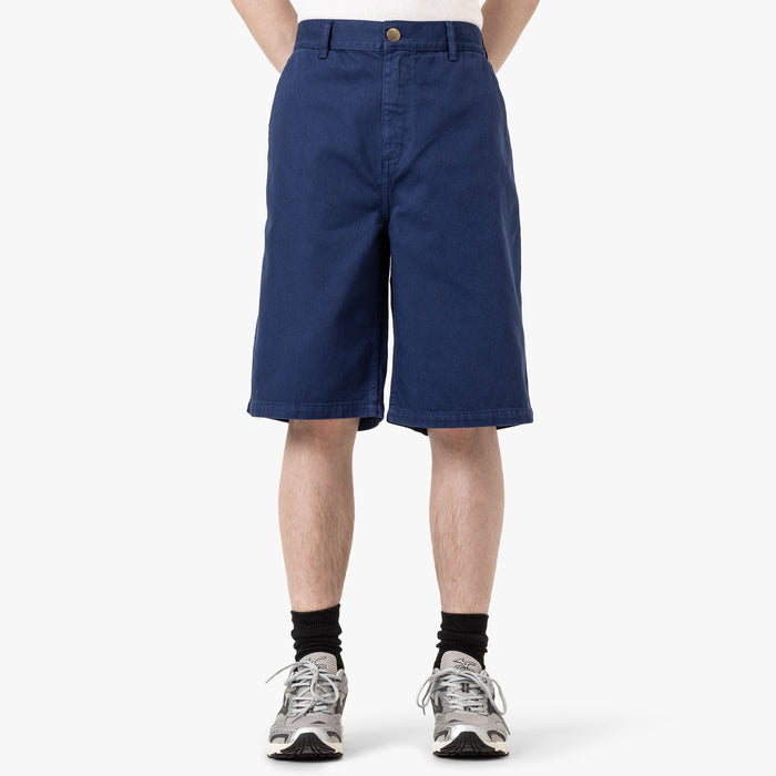 Palmes Twill Patch Shorts Blue