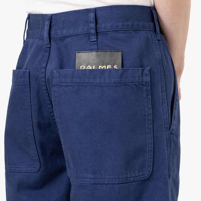 Palmes Twill Patch Shorts Blue