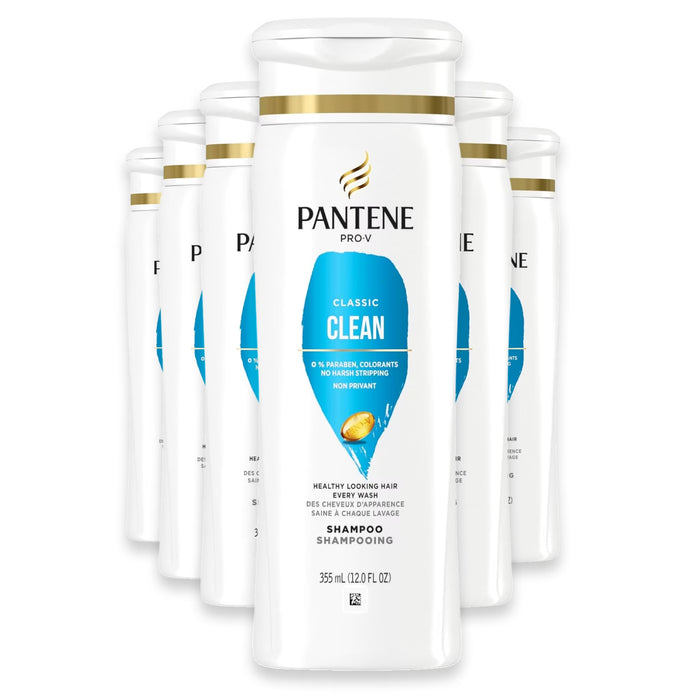 Pantene Pro-V Classic Clean Shampoo - 12 oz - 6 Pack