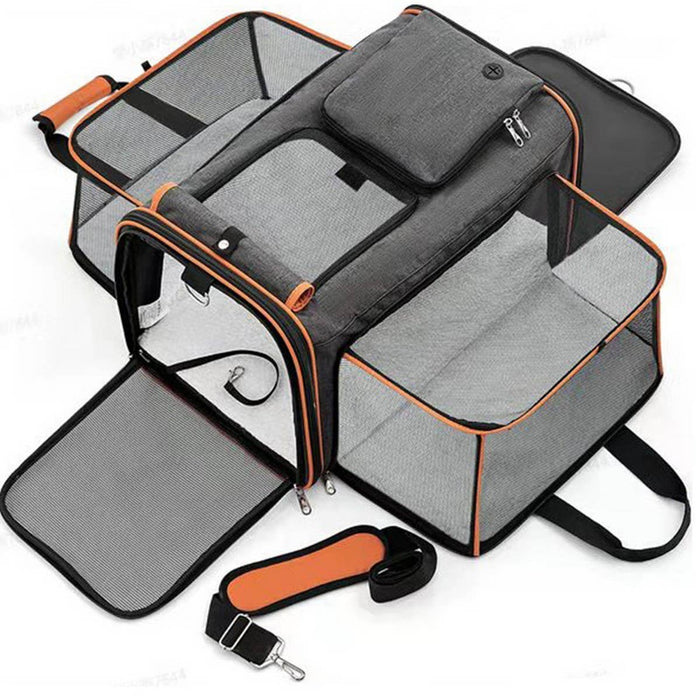 PAWPAW Portable Pet Travel Tote with Expandable Space