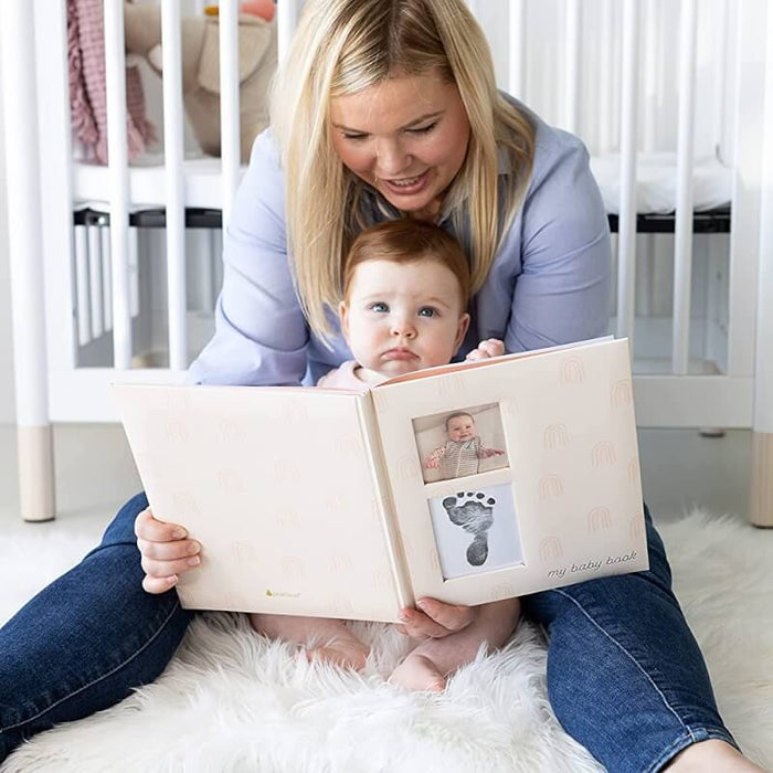 Pearhead Rainbow Babybook - Blush