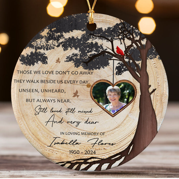 Memorial Ornament | Those We Love Don’t Go Away Cardinal Ornament With Picture