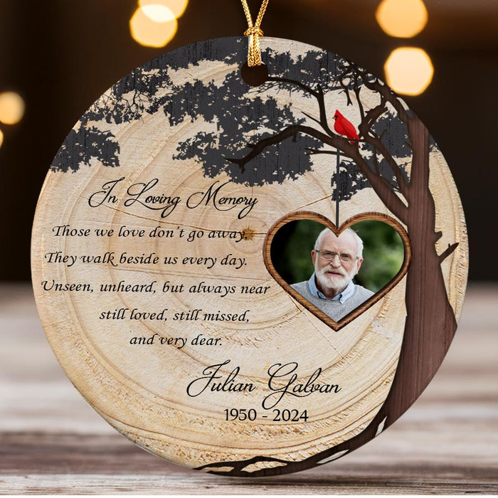Personalized Memorial Christmas Ornaments | Those We Love Don’t Go Away Ceramic Christmas Ornaments