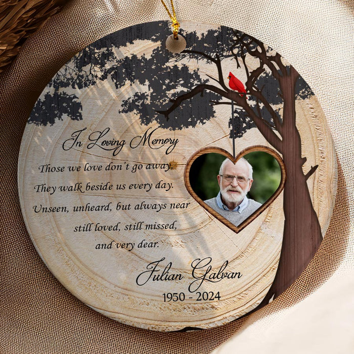 Personalized Memorial Christmas Ornaments | Those We Love Don’t Go Away Ceramic Christmas Ornaments
