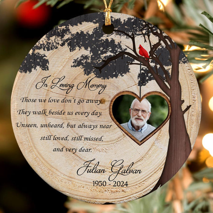 Personalized Memorial Christmas Ornaments | Those We Love Don’t Go Away Ceramic Christmas Ornaments