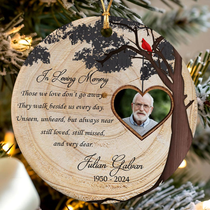 Personalized Memorial Christmas Ornaments | Those We Love Don’t Go Away Ceramic Christmas Ornaments