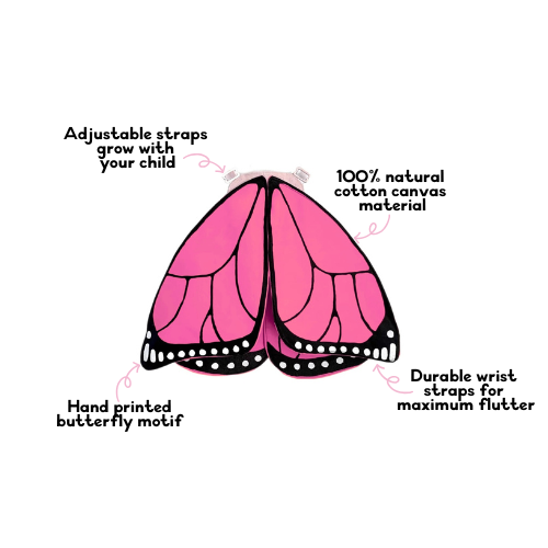 Pink Monarch Butterfly Costume Wings