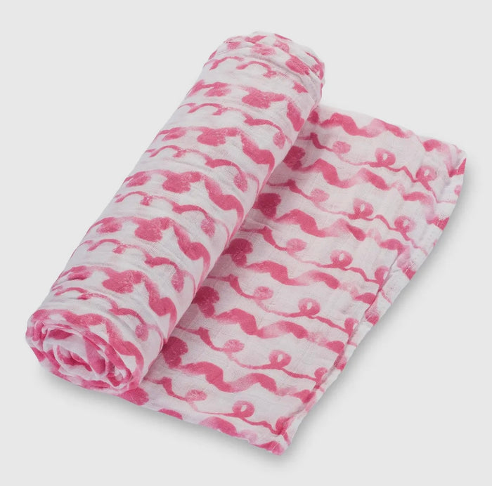 Pink Ribbons Swaddle Blanket