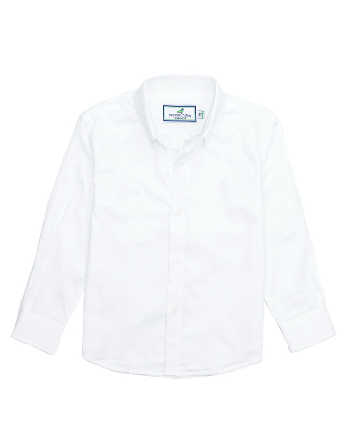 Properly Tied Boys Park Avenue White Dress Shirt