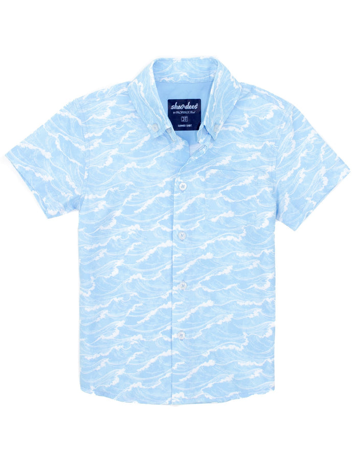 Properly Tied Boys Shordees Summer Shirt - White Cap